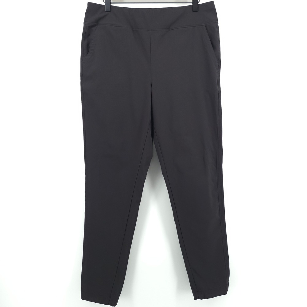 Zenergy by Chico's Women Pullon Ankle Pants 1.5 (US 10) Black Stretch Athleisure